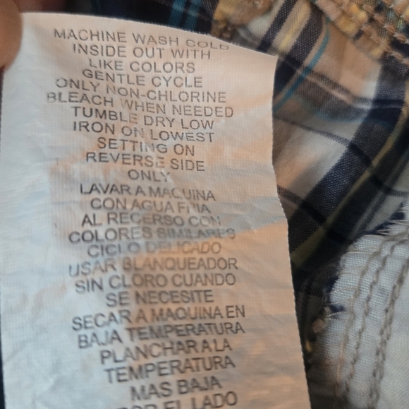 Jolt Blue Plaid Women Shorts Bermudas - Picture 6 of 6